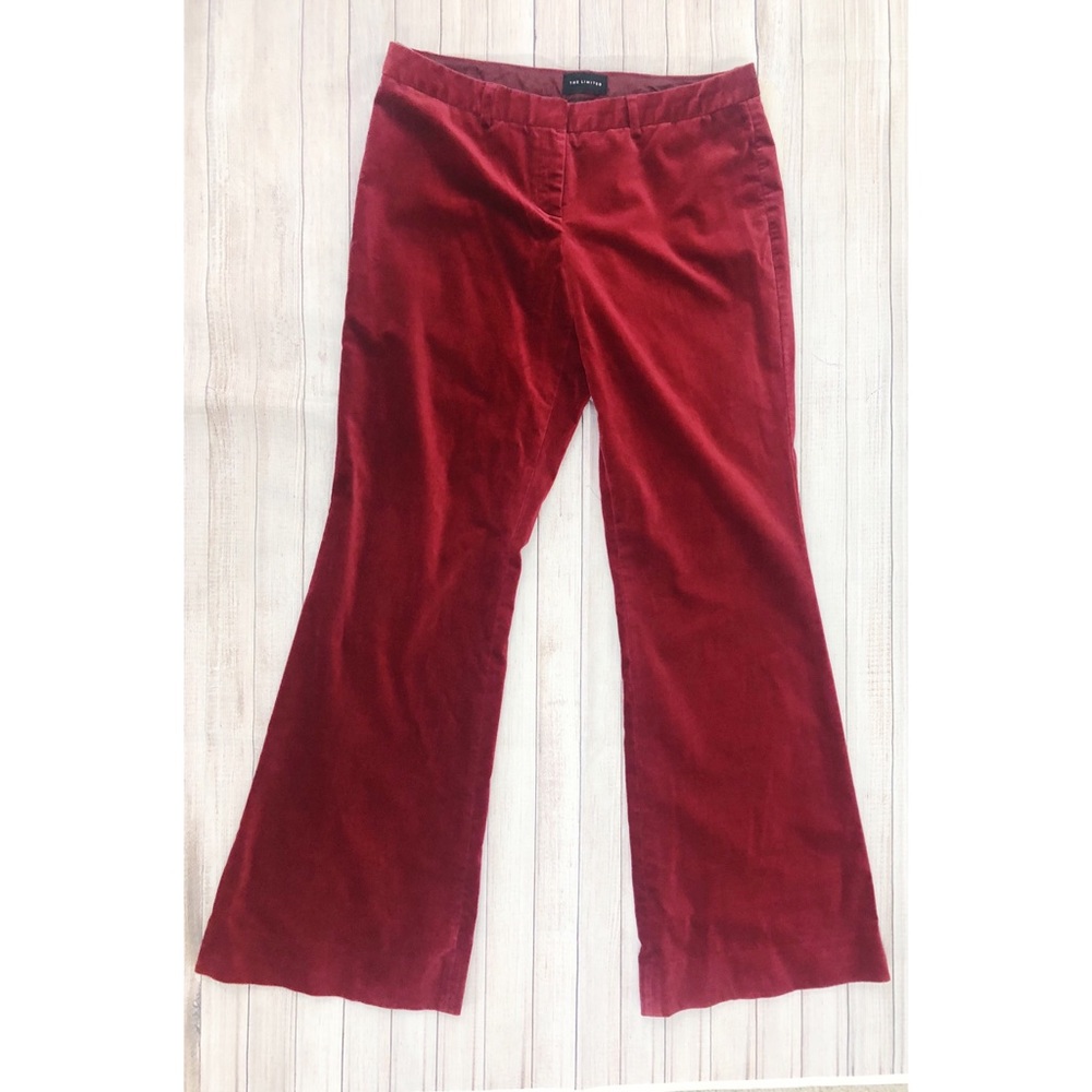 The Limited Drew Fit Red Velvety Pants Size 6